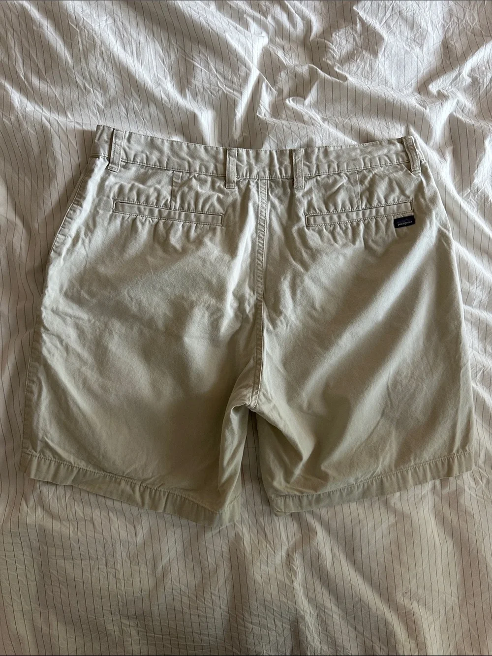 Patagonia - Men's Worn Wear Organic Cotton Shorts in Beige - 34